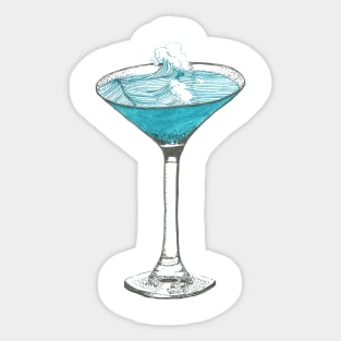 Wave-tini, please Sticker